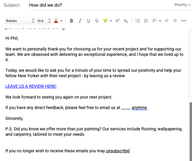 Project close out email template example